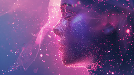 abstract purple background with bubbles