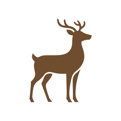 Minimal Christmas Reindeer Vector