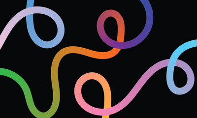 Abstract Backgrounds Design with Gradient Shapes, rainbow background, Abstract wavy multicolor gradient vector line art background.