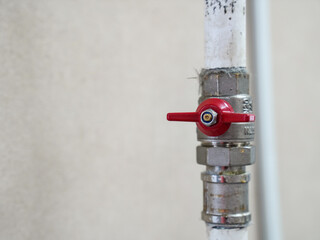 Heating riser. Heating valve is turned off.