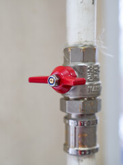 Heating riser. Heating valve is turned off.