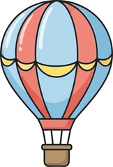 Fototapeta premium flying hot air balloon icon