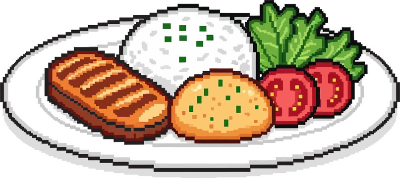 icon foood on plaste