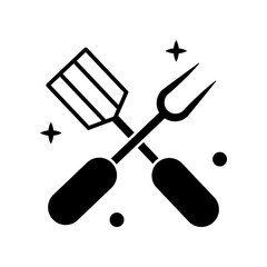 BBQ Fork icon design template