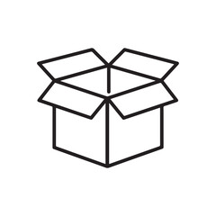 Open Cardboard Box Icon – Packaging, Delivery, and Storage Symbol
