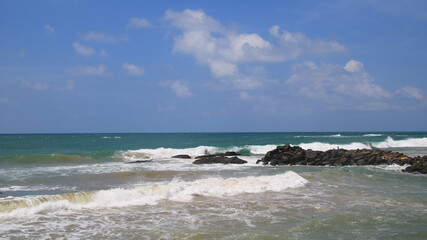 Waves in the Indian Ocean, Bara Beach, Sri Lanka.