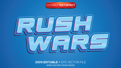 3d text effect rush wars theme