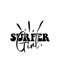 Surfer girl svg