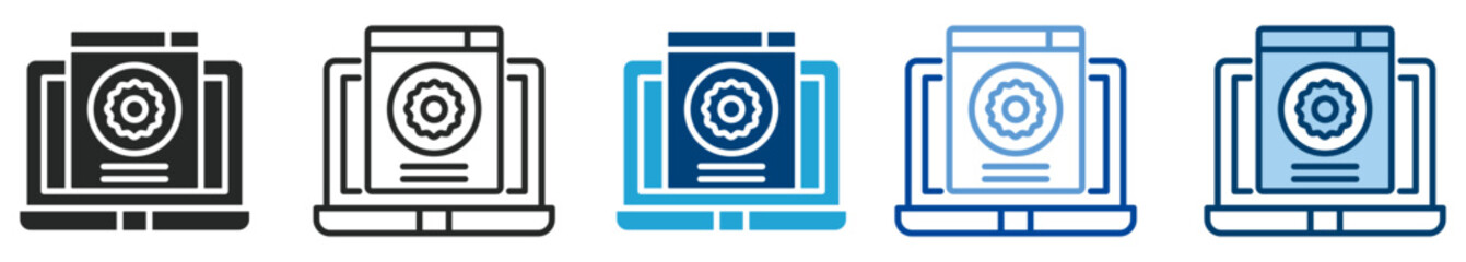 Post icon set multi style icon set collection vector illustration