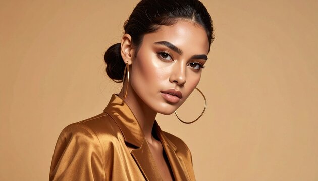 Woman with Gold Blazer.