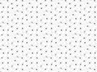 桜の線画パターン②黒