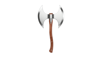 Double-bladed Axe Isolated on White Background