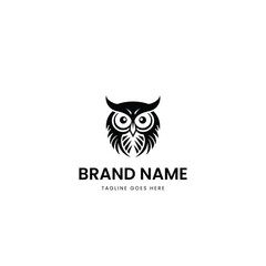 Abstract cute owl icon logo