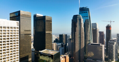 Obraz premium Los Angeles. Iconic urban view of America. California LA city skyline. Modern metropolis in USA. LA dream city.