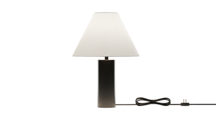Modern table lamp with white shade