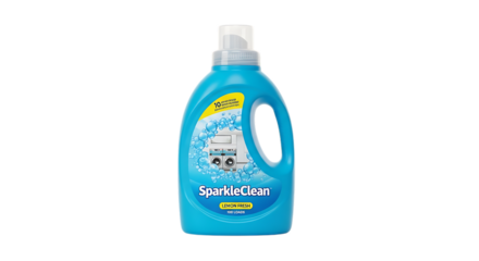 Sparkle clean detergent bottle