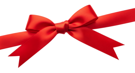 Elegant red ribbon bow