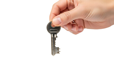 Hand holding a key