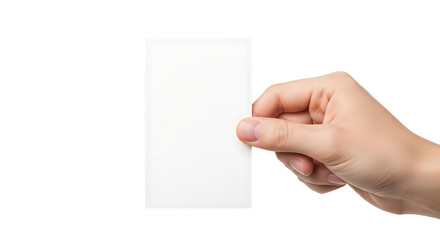 Hand holding blank smartphone