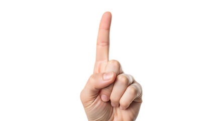 Hand gesturing with index finger