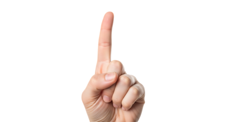 Hand gesturing with index finger