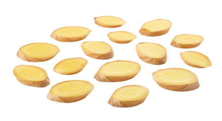 Collection of yellow lemon wedges