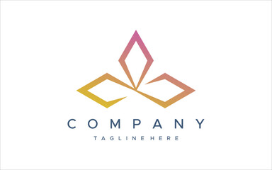 simple and geometric beauty logo design template elements