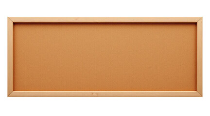 Rectangular corkboard with a light wood frame isolated on a white background