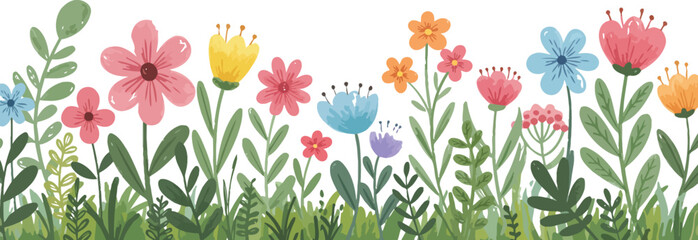 Vibrant wildflower meadow