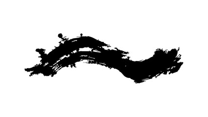 Fototapeta premium Abstract black brush stroke isolated