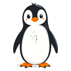 Obraz premium Cute Penguin Bird Illustration, Antarctic Wildlife Vector