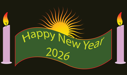 Happy New Year 2026 Banner T Shirt Design Eps, Happy New Year 2026 Design Eps, Modern Happy New Year 2026 Celebration Banner & T-Shirt Vector, Happy New Year 2026 Party Banner & T-Shirt Design Vector 