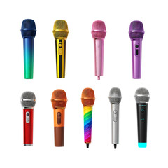 set of colored markers isolated on white