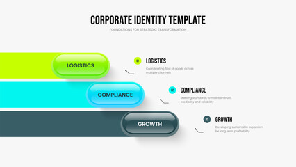 Service Showcase 3 Option Infographic Frame Layout. Advertising Planning Presentation Design Vector Illustration. Sales Proposal Three Element Diagram Slide Template.