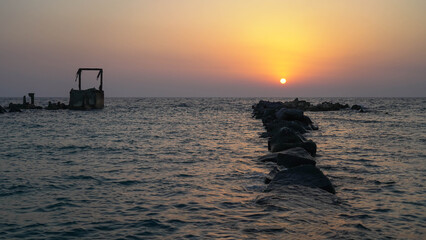 Sunset in Red sea, Saudi Arabia, Jeddah