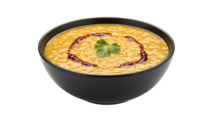 Simple plain dal bowl isolated on transparent background