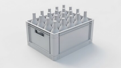 Empty plastic bottle crate