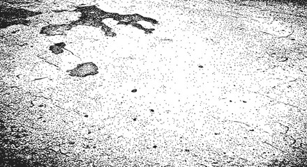 Cracked Asphalt Ground Engraving Texture – Grunge Road Surface Vintage Background