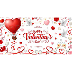 valentine background with hearts