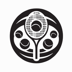 Fototapeta premium Racket Ball Tennis Logo Designs Inspiration Stock Vector 