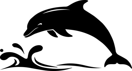 Jumping Dolphin Silhouette