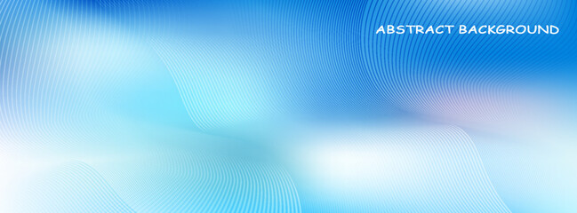 Abstract blue gradient background with shining lines waves. Minimalist background for banner, poster, cover, brochure. modern trendy design