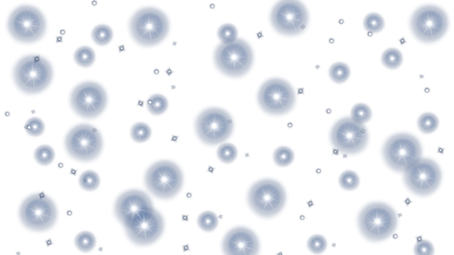 Numerous Blue Starburst Orbs Scattered Across Abstract Geometric Pattern - Powered by Adobe