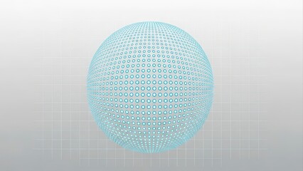 Abstract Sphere with Geometric Pattern on a Gradient Background.