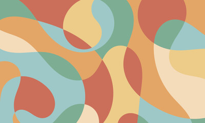 Colorfull abstract organic shapes composition for background