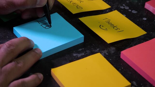 I love you Post-it reminder handwritten note post short message