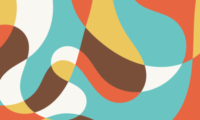 Colorfull abstract organic shapes composition for background