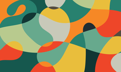 Colorfull abstract organic shapes composition for background
