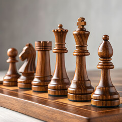 wooden chess pieces