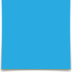 Sticky note reminder. Post it note paper. blue sheets for notes isolated with clipping path on background.